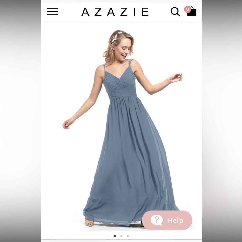 Dusty blue bridesmaid dress